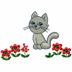 Cats Embroidery Design 3